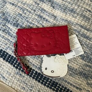 NWT 2013 Sanrio Red Hello Kitty wallet with Silver Charm